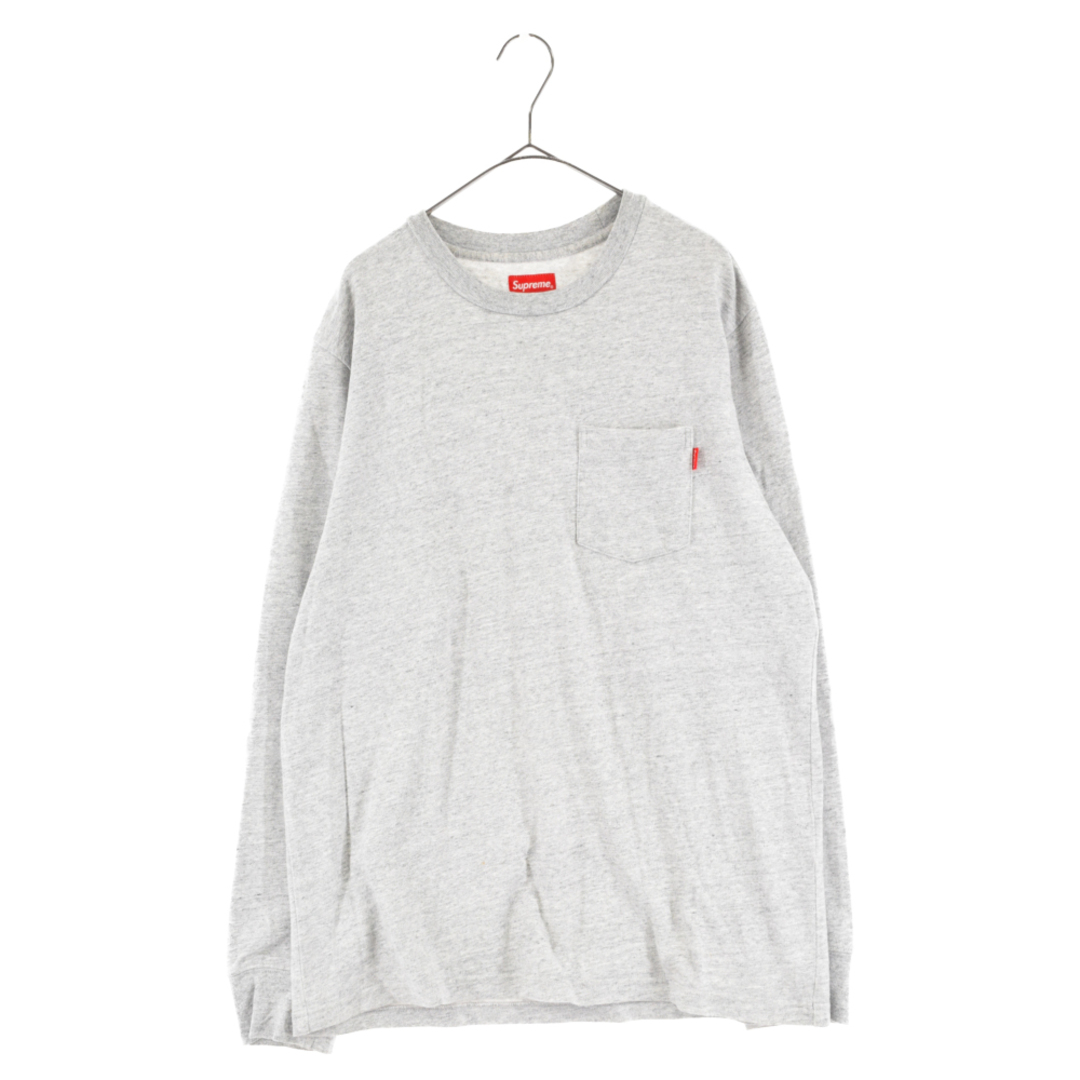 SUPREME シュプリーム 18AW L/S Pocket Tee ポケット付き長袖Tシャツ アッシュグレー