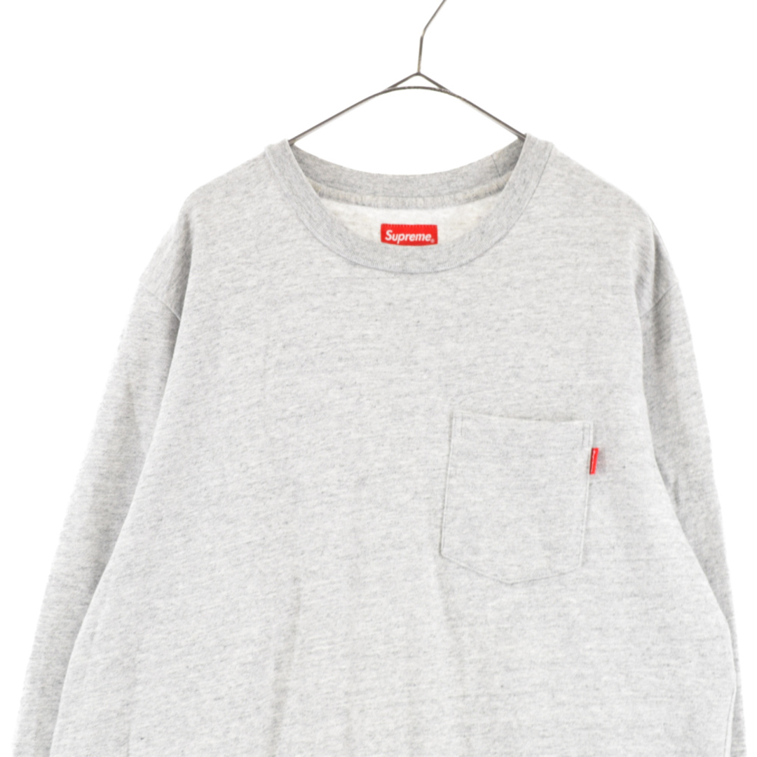 SUPREME シュプリーム 18AW L/S Pocket Tee ポケット付き長袖Tシャツ アッシュグレー