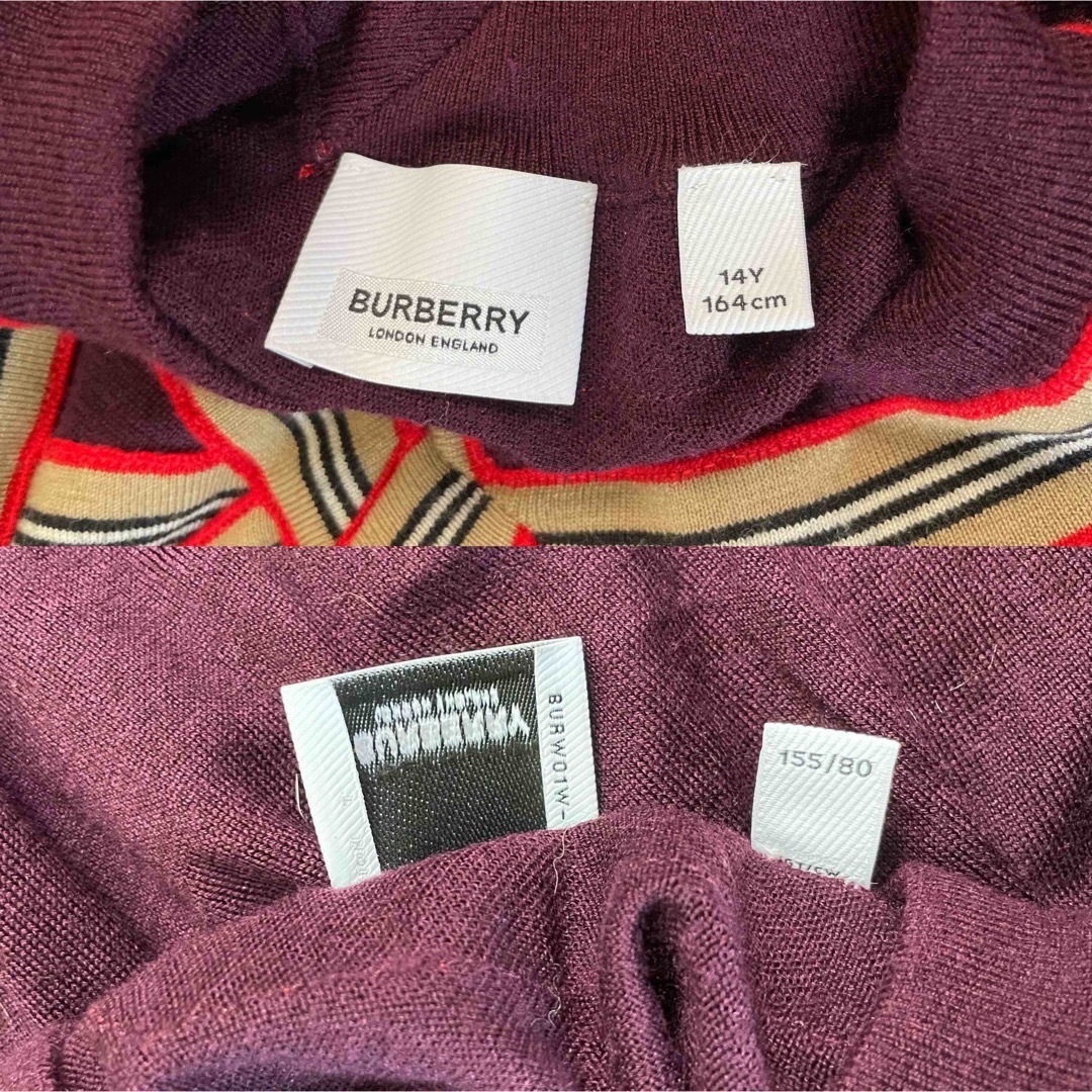 BURBERRY(バーバリー)のバーバリー　burberry キッズ　セーター　リボン　可愛い　14Y キッズ/ベビー/マタニティのキッズ服女の子用(90cm~)(ニット)の商品写真