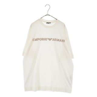 エンポリオアルマーニ(Emporio Armani)のEMPORIO ARMANI エンポリオアルマーニ ヘビージャージー ステンシルフォントTシャツホワイトロゴi刺繍 3R1TT2 1JWZZ(Tシャツ/カットソー(半袖/袖なし))