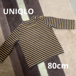 ユニクロ(UNIQLO)の132   UNIQLO 長そでボーダートップス　80cm(Ｔシャツ)