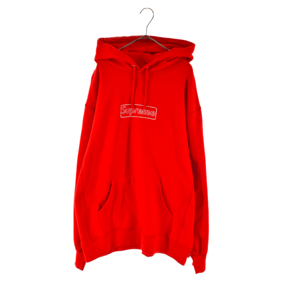 SUPREME シュプリーム 21SS KAWS Chalk Logo Hooded Sweatshirt カウズ チョークボックスロゴ  フーデッドスウェットシャツ パーカー レッド | フリマアプリ ラクマ