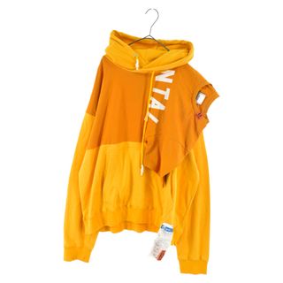 ミハラヤスヒロ(MIHARAYASUHIRO)のMIHARA YASUHIRO ミハラヤスヒロ T-sh docking hoodie YELLOW 19SS-I Tシャツドッキングスウェットプルオーバーパーカー A02HD581 イエロー(パーカー)