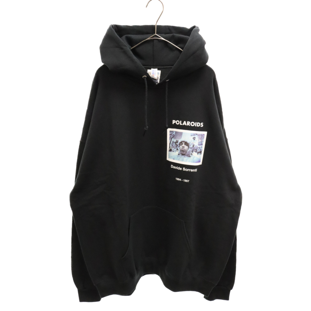 WACKO MARIA ワコマリア 23AW DAVIDE SORRENTI / PULLOVER HOODED SWEAT SHIRT ( TYPE-1 ) ダヴィデソレンティ プルオーバーパーカー ブラック DAVIDESORRENTI-WM-SS04