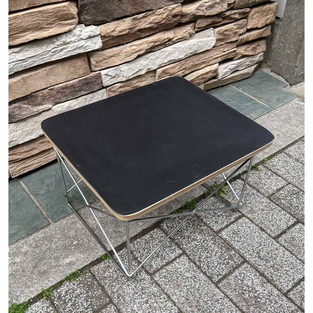 イームズ LTRT テーブル ローテーブル ミニテーブル サイドテーブル 黒/銀