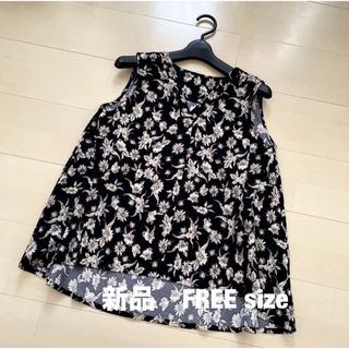 グレイル(GRL)の[新品] 花柄 ノースリーブブラウス (シャツ/ブラウス(半袖/袖なし))