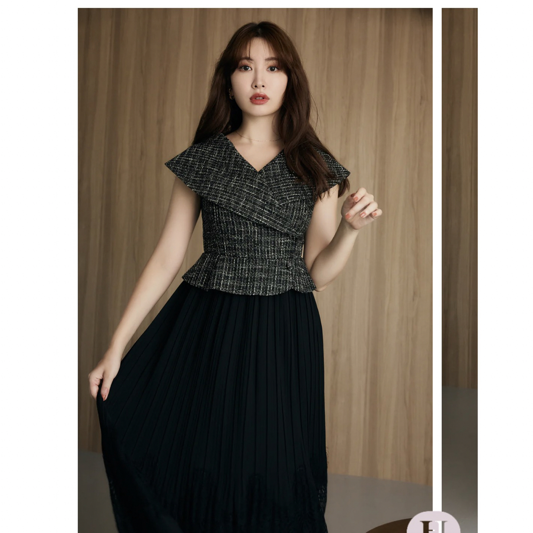 herlipto Siena Big Collar Pleated Dress herlipto Siena Big Collar Pleated Dress