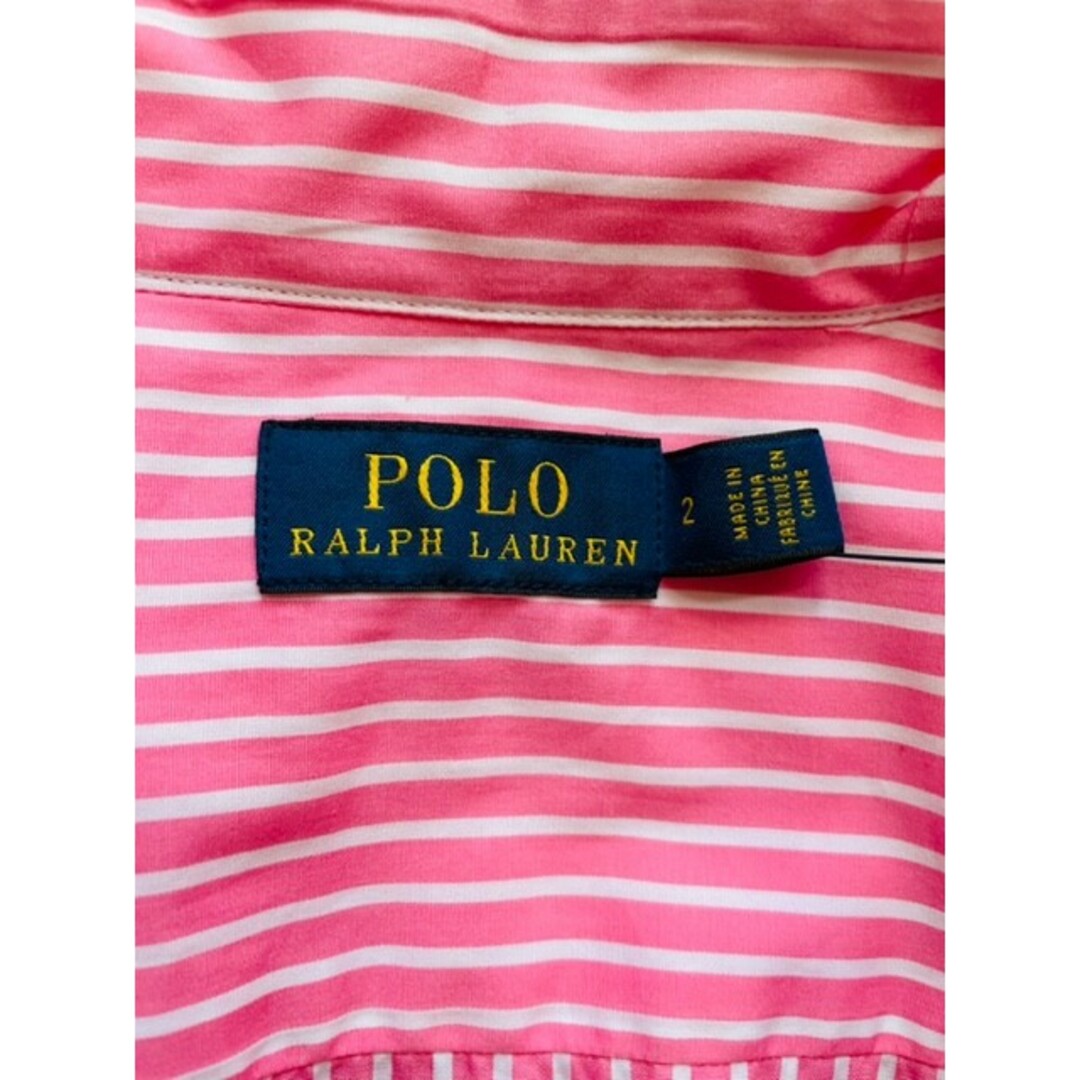 POLO RALPH LAUREN(ポロラルフローレン)の【POLO RALPH LAUREN】新品タグ付き ストライプシャツワンピース2 レディースのワンピース(ひざ丈ワンピース)の商品写真