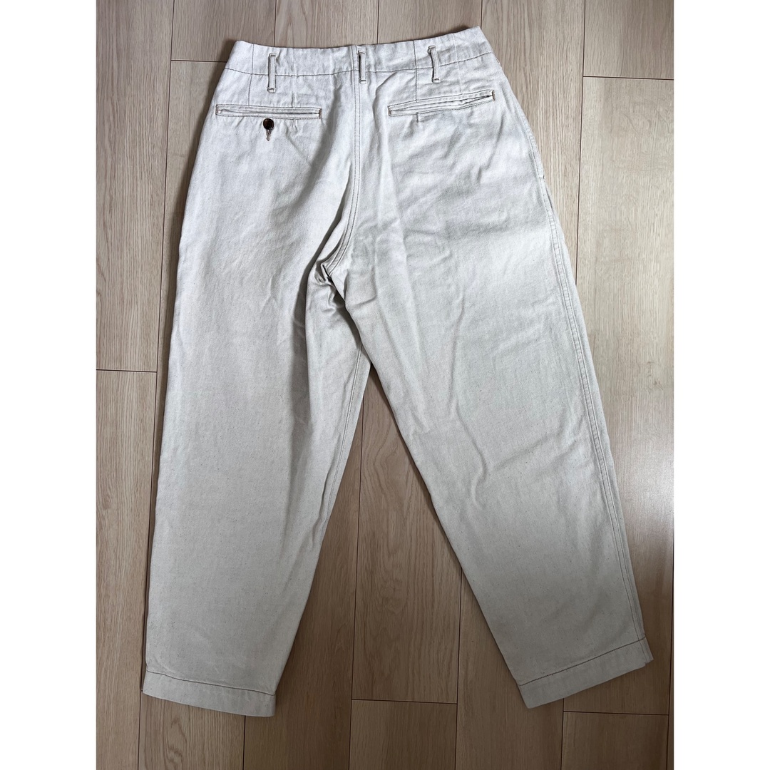unfil cotton-denim 2tuck trousers