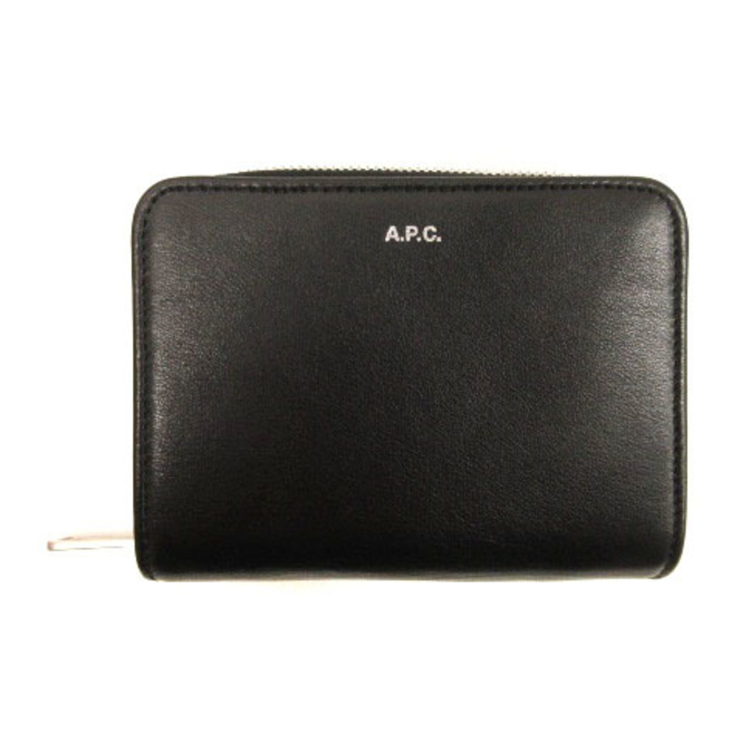アーペーセー A.P.C. 二つ折り財布 ウォレット ラウンドファスナー 黒