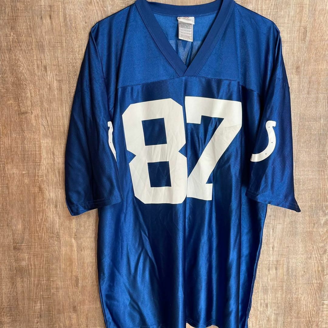 NFLインディアナ・コルツ　ゲームシャツ　ブルー　XL メンズのトップス(Tシャツ/カットソー(半袖/袖なし))の商品写真