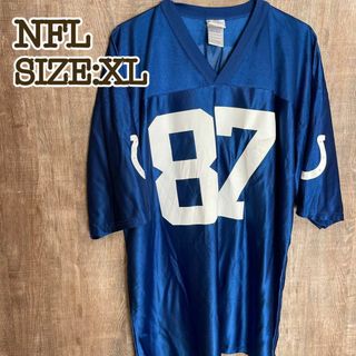 NFLインディアナ・コルツ　ゲームシャツ　ブルー　XL(Tシャツ/カットソー(半袖/袖なし))