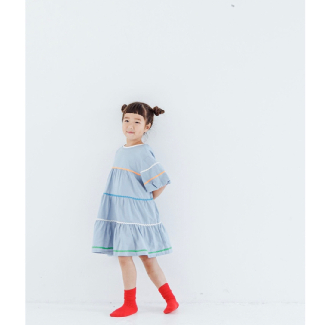 LOWRYS FARM(ローリーズファーム)のLOWRYS FARM ナミナミティアードワンピース キッズ/ベビー/マタニティのキッズ服女の子用(90cm~)(ワンピース)の商品写真