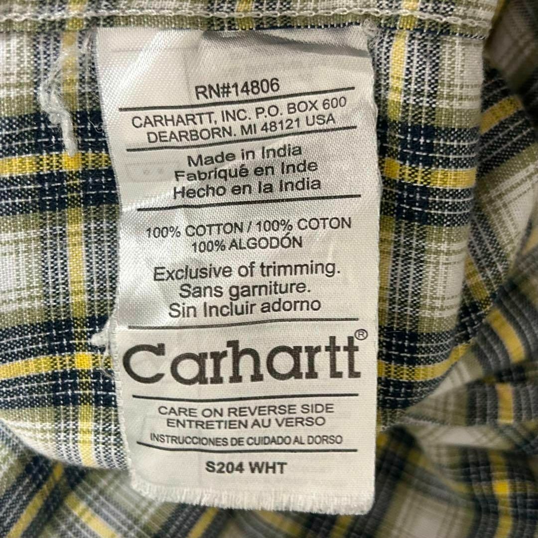 Carhartt カーハート　BDシャツ　チェックシャツ　青×黄色　XL