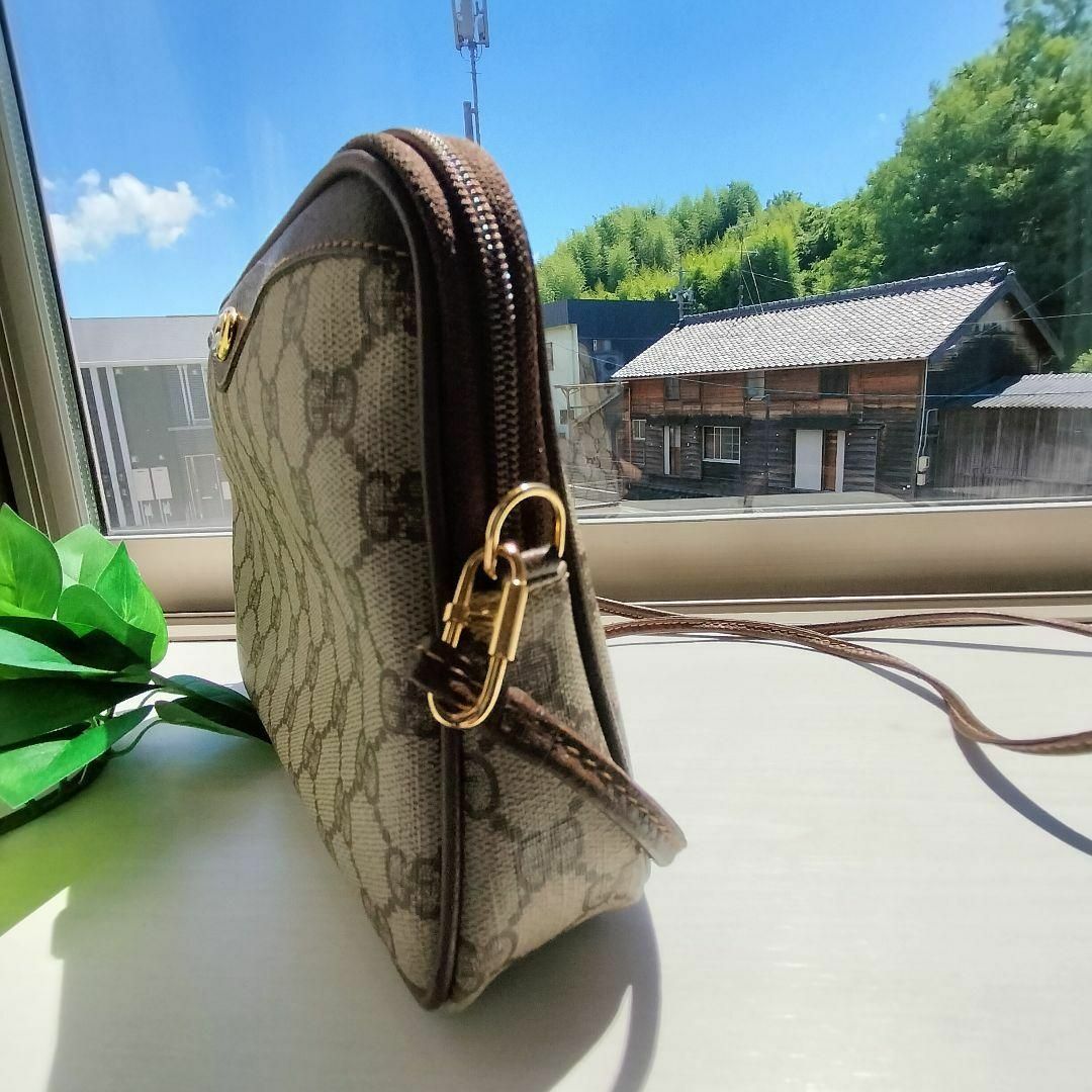 Gucci(グッチ)の【美品】 GUCCI グッチ ショルダーバッグ ポシェット GGキャンバス レディースのバッグ(ショルダーバッグ)の商品写真