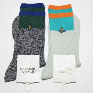 ヴィヴィアンウエストウッド(Vivienne Westwood)の【新品タグ付き】ヴィヴィアンウエストウッド ソックス2足セット 060090(ソックス)