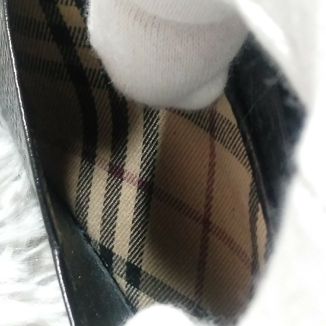 BURBERRY(バーバリー)のBURBERRY 名刺入れ カードケース パスケース ロゴ刻印 ノバチェック 黒 メンズのファッション小物(名刺入れ/定期入れ)の商品写真