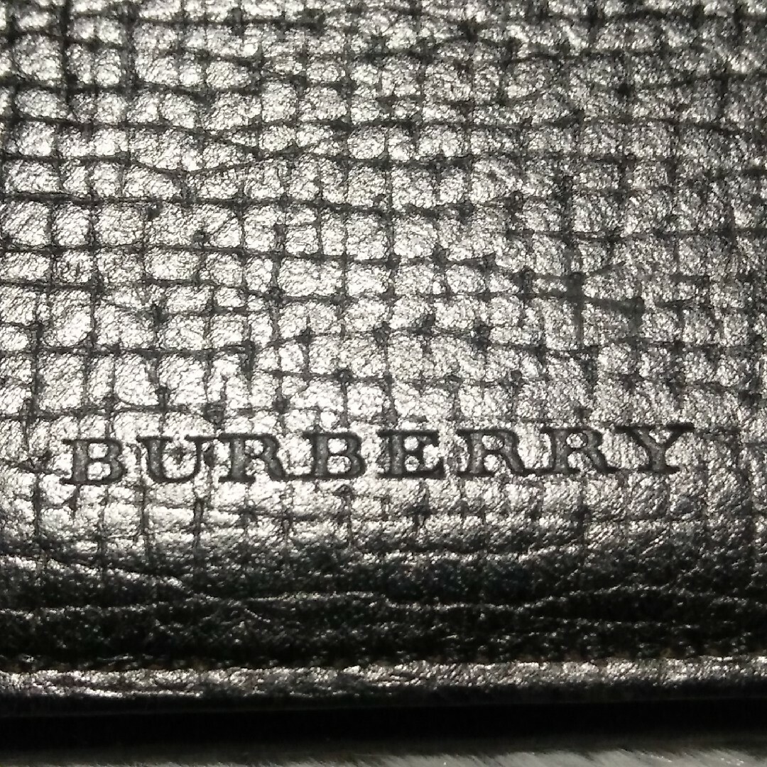 BURBERRY(バーバリー)のBURBERRY 名刺入れ カードケース パスケース ロゴ刻印 ノバチェック 黒 メンズのファッション小物(名刺入れ/定期入れ)の商品写真