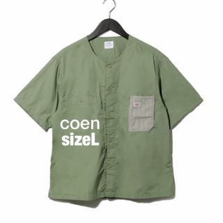 コーエン(coen)の未使用品coenノーカラーシャツL♡値下げ(シャツ)