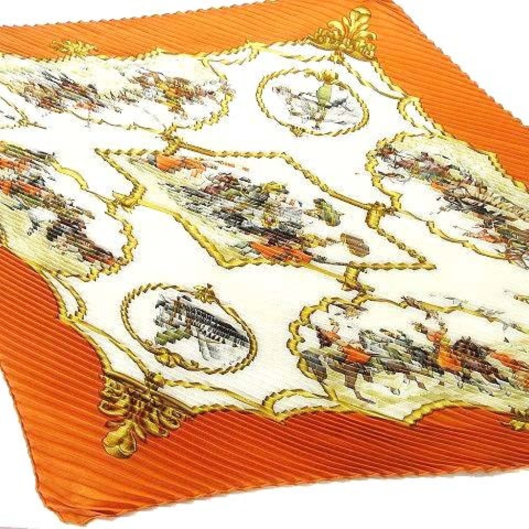 Hermes - エルメス 美品 プリーツ カレ140 ムガル王朝の馬 シルク