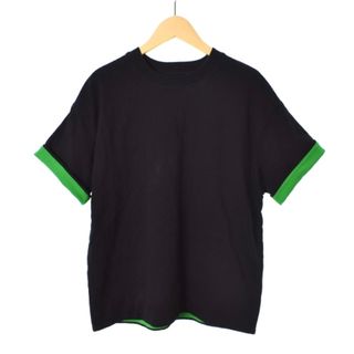 ボッテガヴェネタ(Bottega Veneta)のボッテガヴェネタ BLACK TWO-LAYERED T-SHIRT XS 黒(Tシャツ/カットソー(半袖/袖なし))