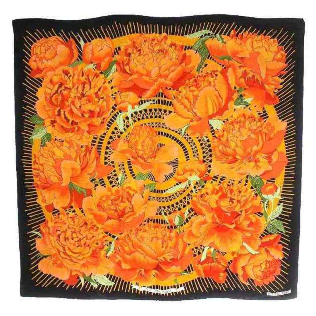 Hermes - エルメス スカーフ カレ90 LES PIVOINES 芍薬 牡丹 花柄