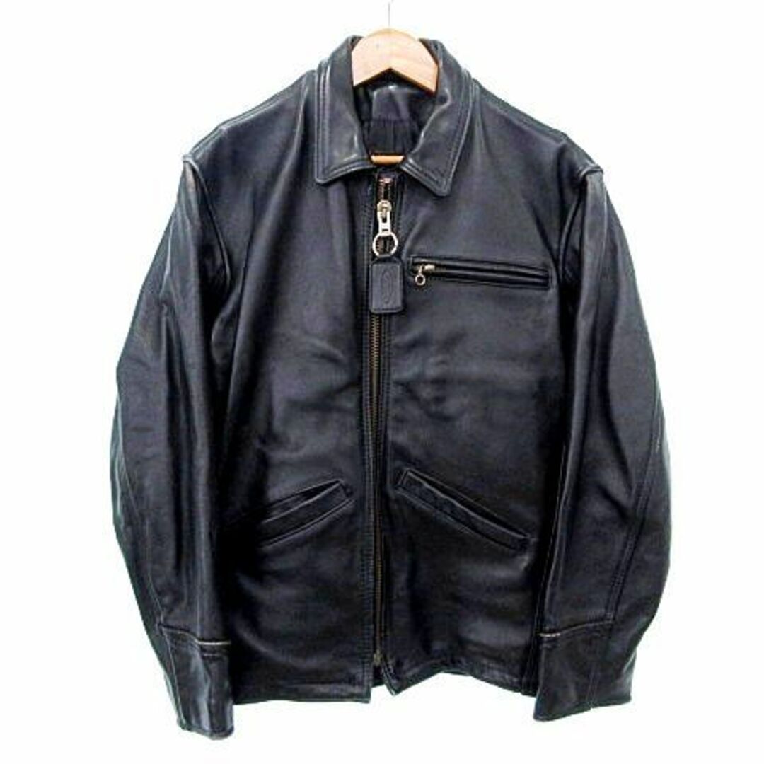 バンソン VANSON ライダースジャケット シングル レザー 36 S 黒 バンソン VANSON ライダースジャケット シングル レザー 36 S 黒