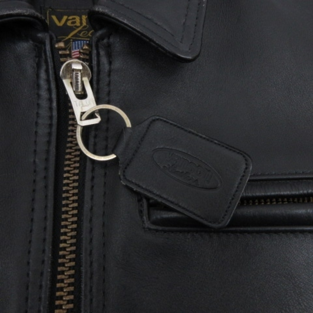 バンソン VANSON ライダースジャケット シングル レザー 36 S 黒 バンソン VANSON ライダースジャケット シングル レザー 36 S 黒