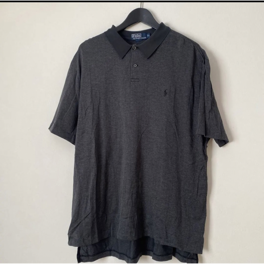 ポロ ラルフローレン  ポロシャツ  古着  ヘリンボーン柄   XL メンズのトップス(ポロシャツ)の商品写真