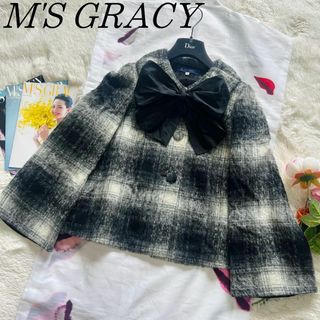 【極美品】M'SGRACY  ノーカラージャケット　2WAY　フォーマル　リボン