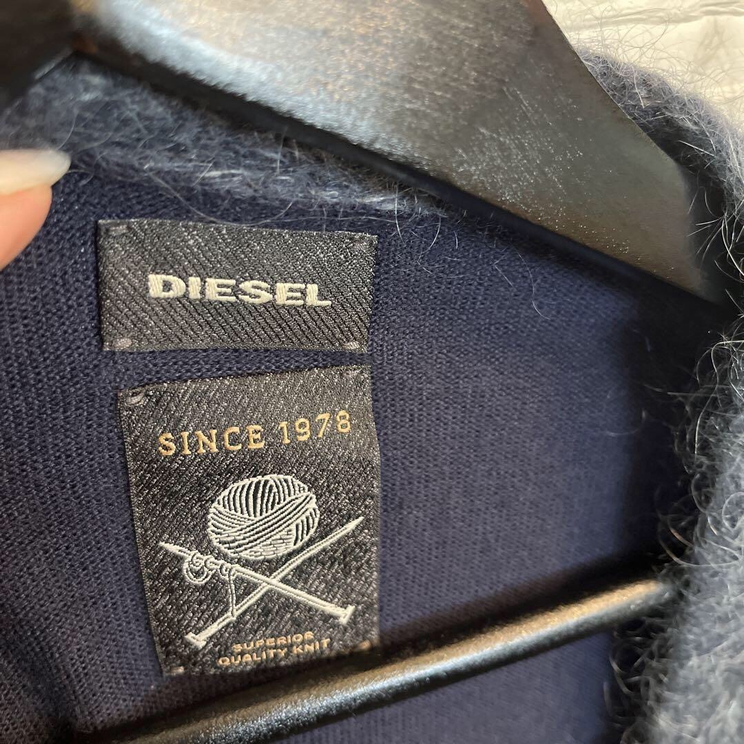 DIESEL(ディーゼル)のDIESEL ディーゼル カーディガン ネイビー メンズのトップス(カーディガン)の商品写真