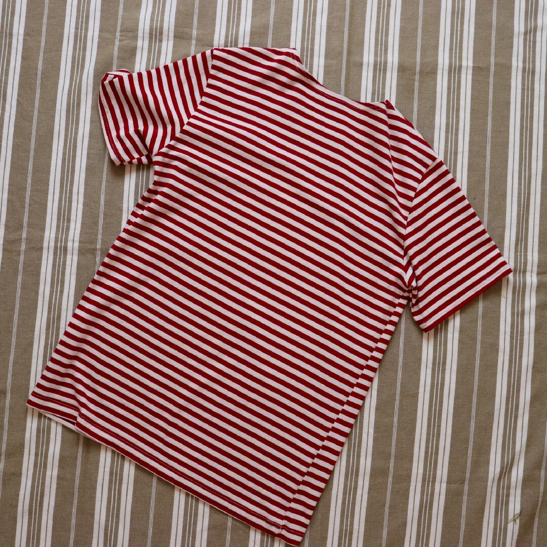 ロシア軍　ボーダー　赤　テルニャシュカ 　カットソー　半袖　　ミリタリー メンズのトップス(Tシャツ/カットソー(半袖/袖なし))の商品写真