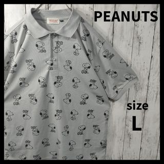 ピーナッツ(PEANUTS)の【PEANUTS】スヌーピー総柄ポロシャツ　キャラクター　メンズ　レディース　夏(ポロシャツ)