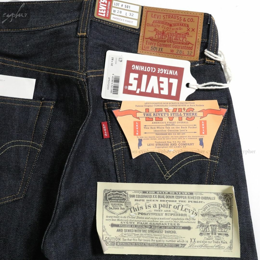 Levi's - W28 新品 LVC リーバイス 501XX 47501-0200 デニムの通販 by ... lvc 1947 501XX w28