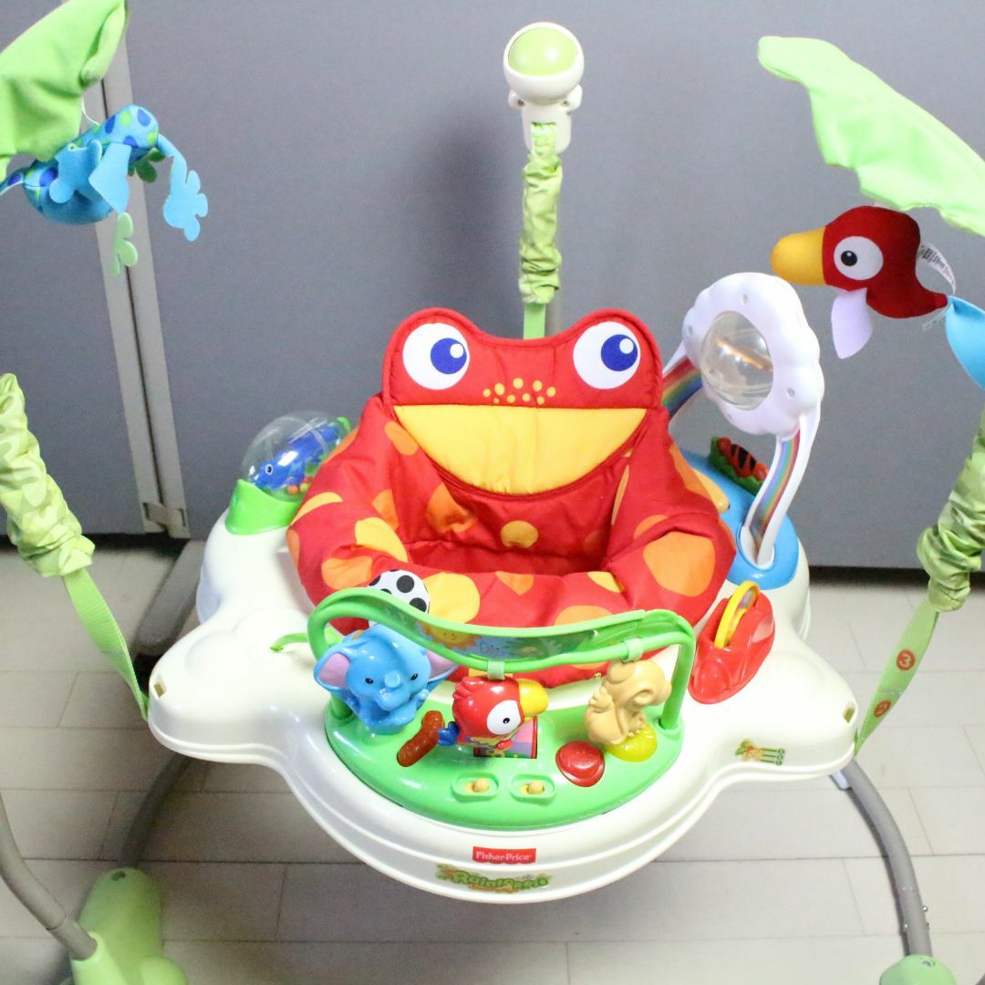 Fisher-Price(フィッシャープライス)のフィッシャープライス　レインフォレスト　ジャンパルー 電池入 洗濯済☆8-1 キッズ/ベビー/マタニティのおもちゃ(ベビージム)の商品写真