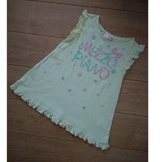 メゾピアノ(mezzo piano)のメゾピアノ フリルスリーブ カットソー 130(Tシャツ/カットソー)