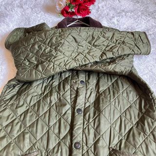 Barbour バブアー キルティングジャケット 刺繍  ユーロ  ヨーロッパ カバーオール カーキ (メンズ XL)   O7334