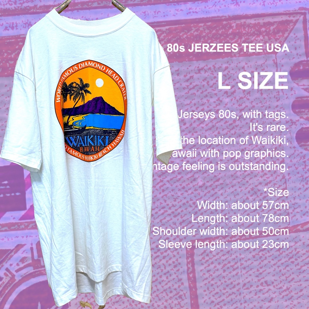 JERZEES(ジャージーズ)の【希少 L】80s JERZEES TEE USA MADE メンズのトップス(Tシャツ/カットソー(半袖/袖なし))の商品写真