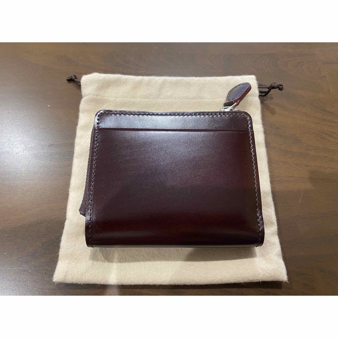 ガンゾ コードバン Ｌファスナー二つ折り財布