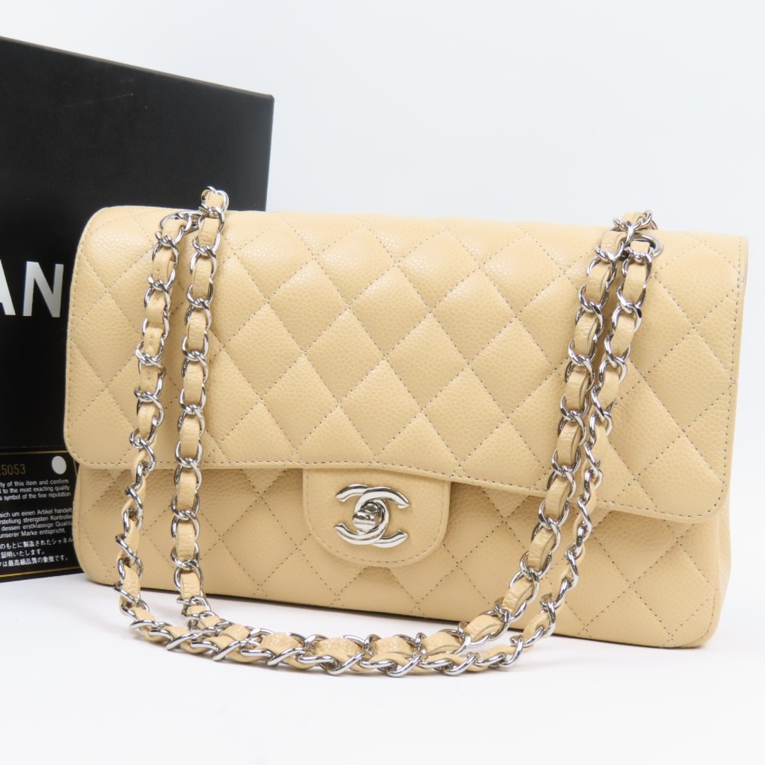 極美品 CHANEL シャネル Wフラップ25 マトラッセ チェーンショルダー