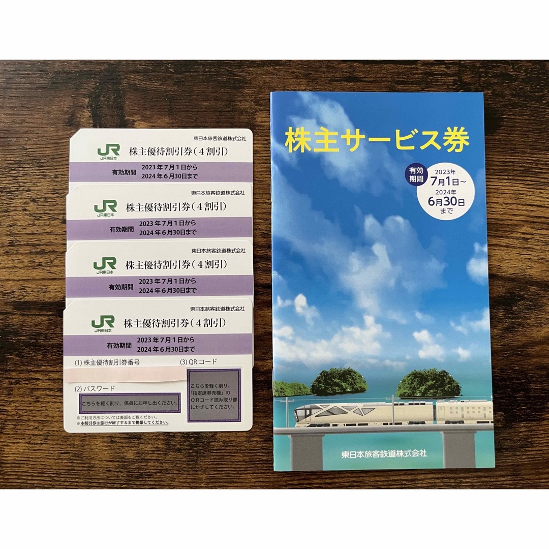 送料込JR東日本株主優待割引券4枚おまけ付