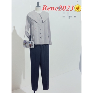 ルネ(René)のRene 2023今季品【美品】オールシーズンOK♡バッグビジューパンツ34 (クロップドパンツ)