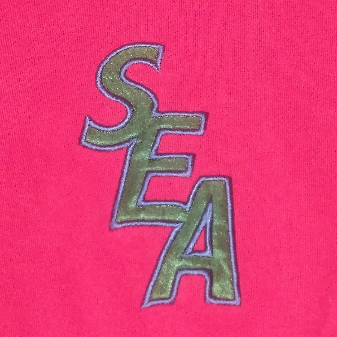 WIND AND SEA スウェットトレーナー 刺繍ロゴ レッド XLサイズ