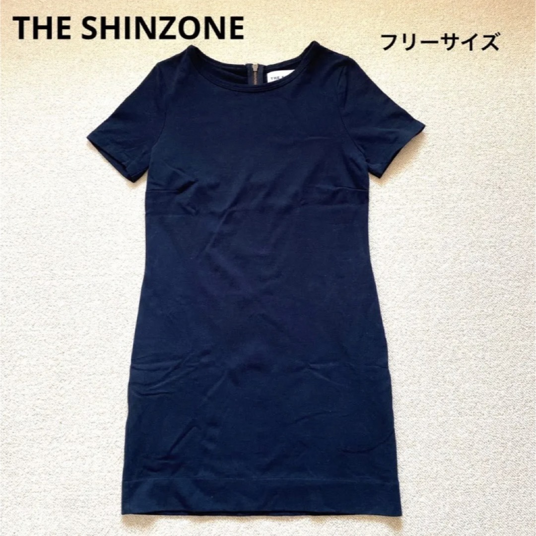 THE SHINZONE ワンピース フリーサイズ 黒 - ひざ丈ワンピース