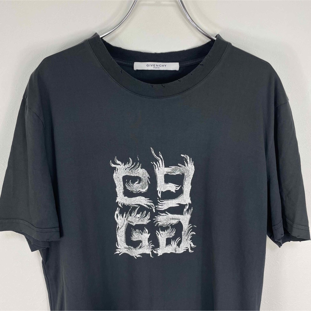 GIVENCHY(ジバンシィ)の【希少】GIVENCHY Flame 4G Logo Tee size:M メンズのトップス(Tシャツ/カットソー(半袖/袖なし))の商品写真