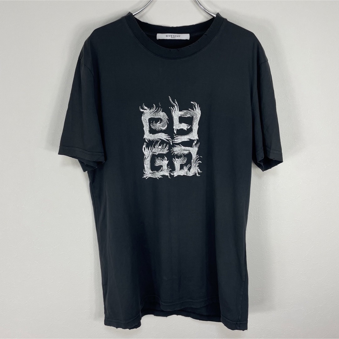 GIVENCHY(ジバンシィ)の【希少】GIVENCHY Flame 4G Logo Tee size:M メンズのトップス(Tシャツ/カットソー(半袖/袖なし))の商品写真