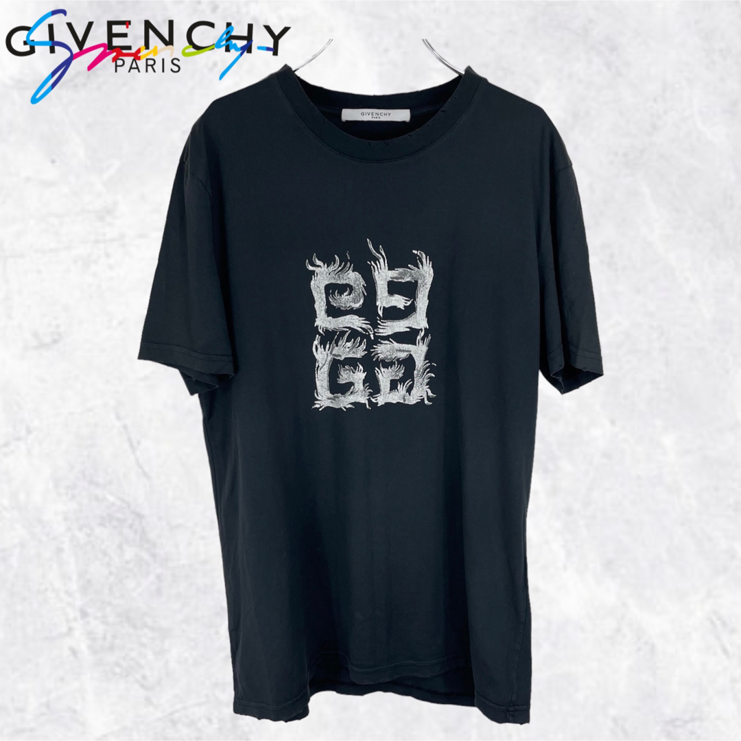 GIVENCHY(ジバンシィ)の【希少】GIVENCHY Flame 4G Logo Tee size:M メンズのトップス(Tシャツ/カットソー(半袖/袖なし))の商品写真