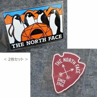 ザノースフェイス(THE NORTH FACE)の2枚セット ノースフェイス ステッカー NN32348 AT FF 新品(その他)