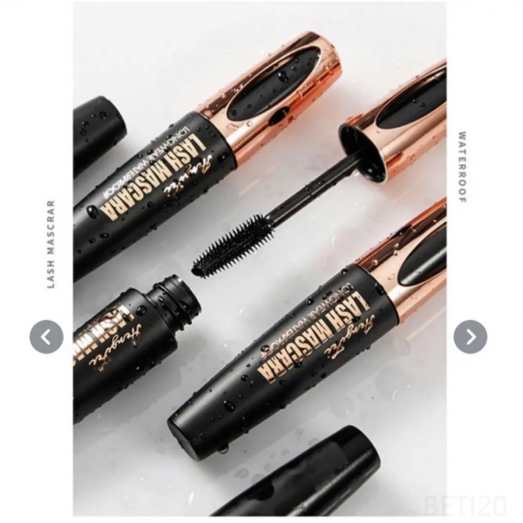 2本　5D ウォータープルーフ マスカラ ブラック　LASH MASCARA コスメ/美容のベースメイク/化粧品(マスカラ)の商品写真