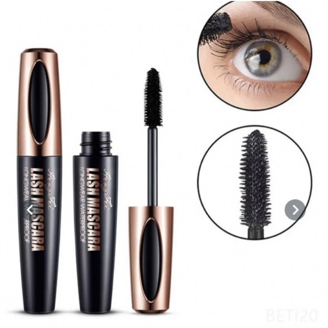 2本　5D ウォータープルーフ マスカラ ブラック　LASH MASCARA コスメ/美容のベースメイク/化粧品(マスカラ)の商品写真